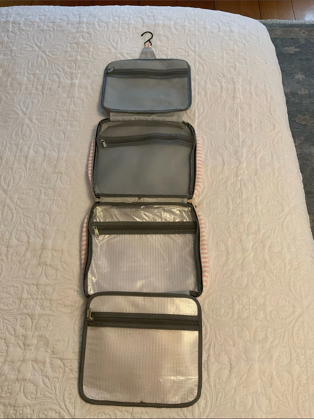Hanging Travel Toiletry Bag with Hook, Gently Used